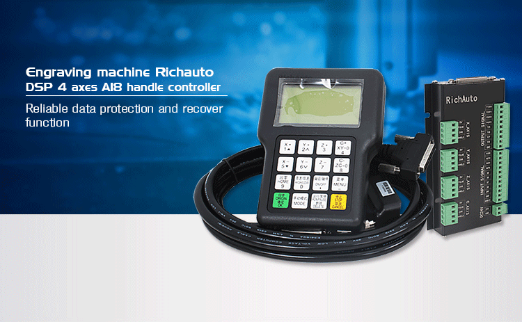 4 Axis Control Machine with DSP Controlling System A18S/E 50-pin Data Cable Included