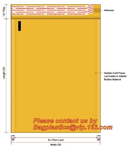 Envelope Bubble Mailer Biodegradable Mailing Bags Padded Envelopes Shipping Yellow Kraft
