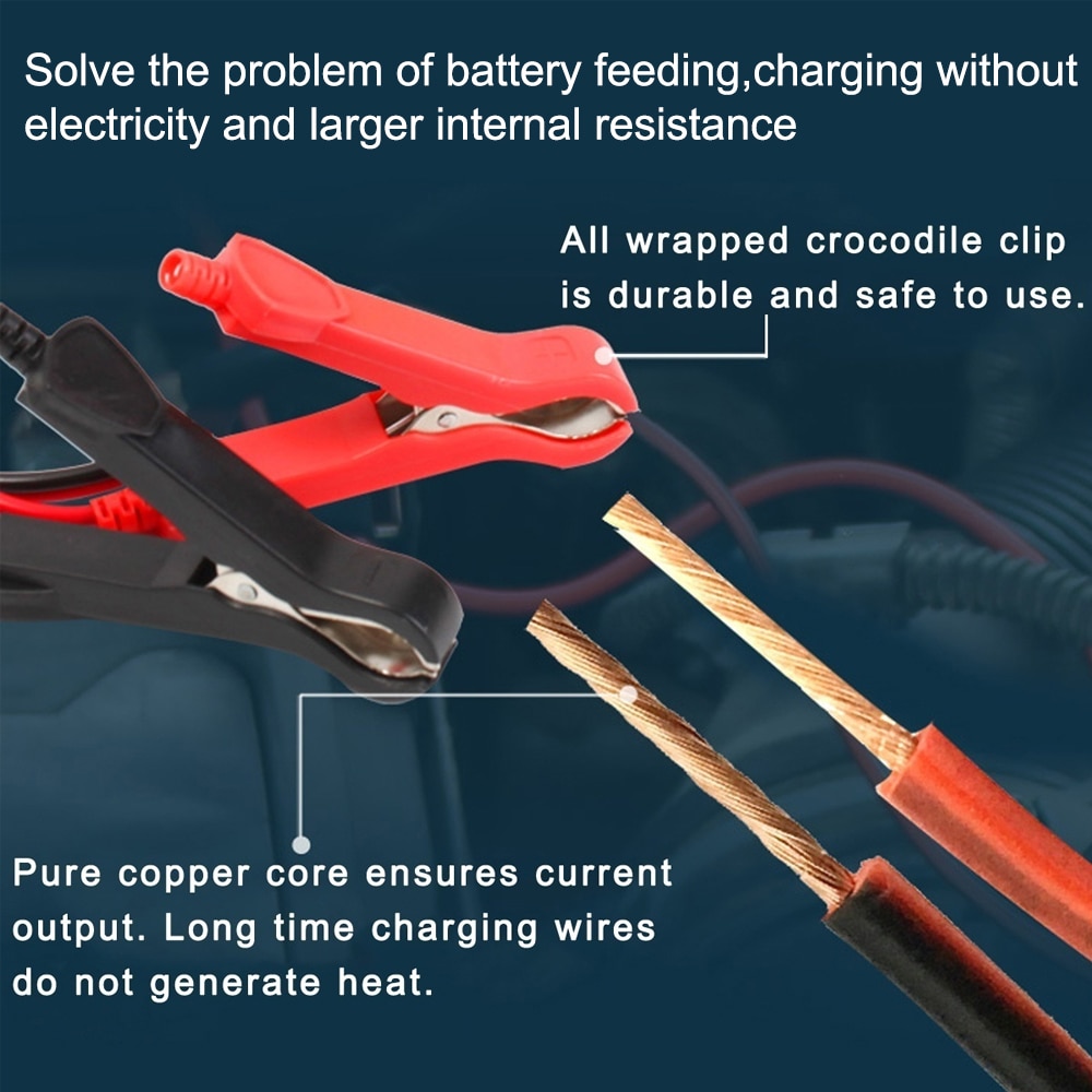 Motorcycle 12v 7ah Smart Lead Acid Battery Charger For Pulse Repair
