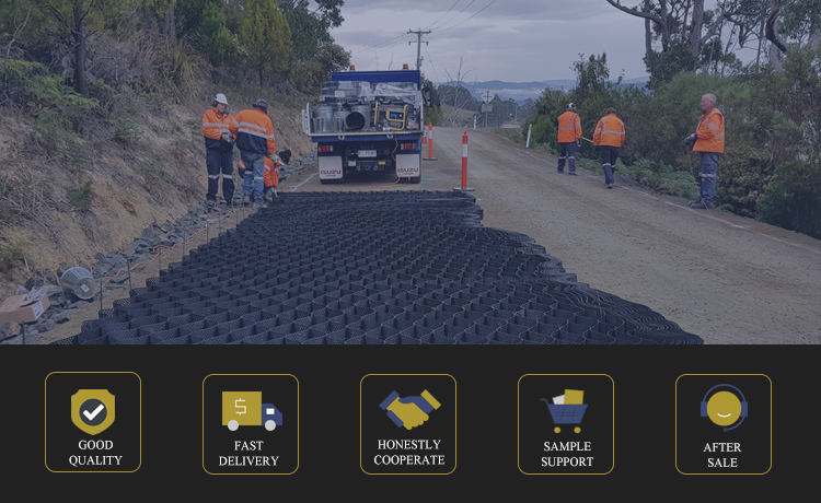 Online Technical Support HDPE Black Green Plastic Geocell for Slope Protection Ground Grid