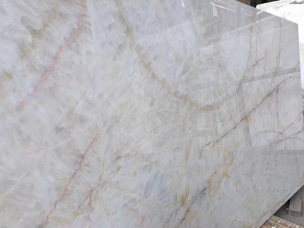 Onyx 70*26" 20mm Marble Slab Flooring With Khaki Brown Veins