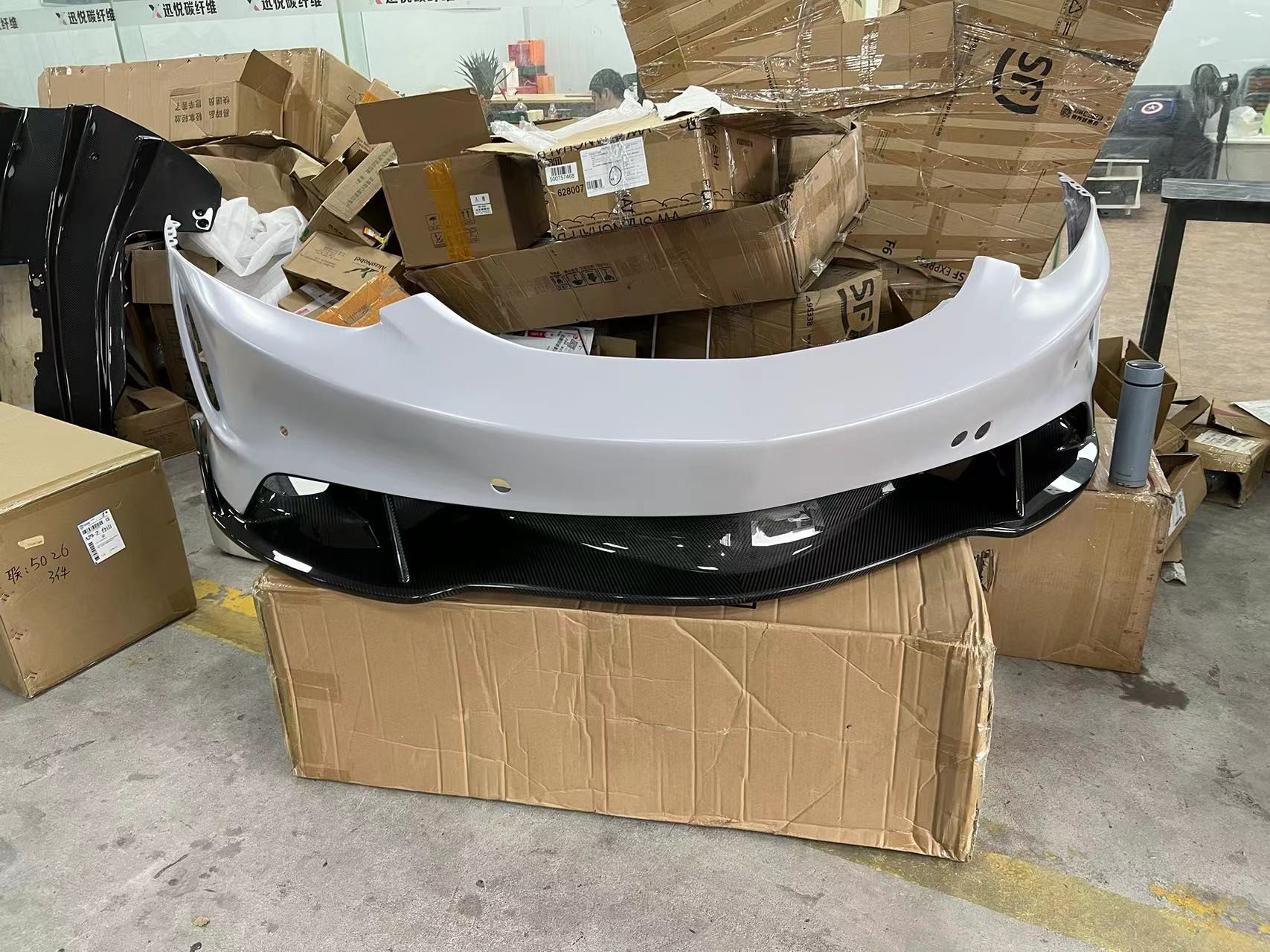 Plastic Black McLaren GT Body Kit Bumper Spoiler Side Skirt Hood