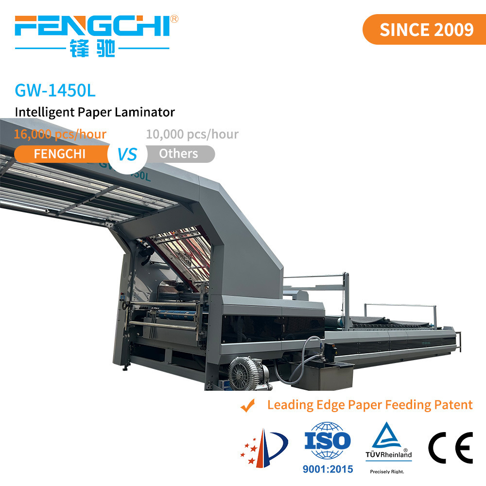 Corrugated Carton Box Automatic High Speed Paper Mounting Flute Laminating Machine