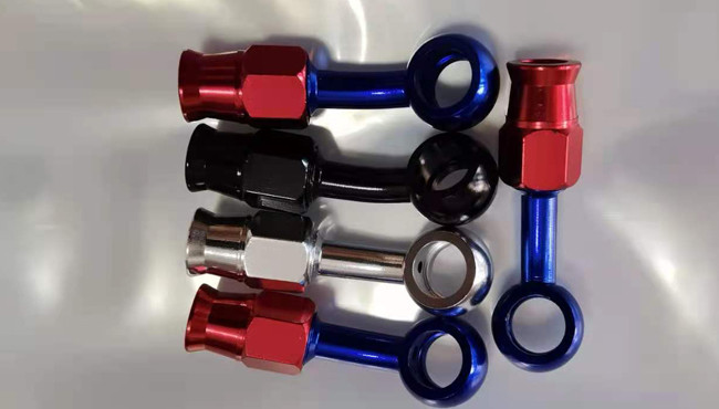 Motorcycle Motor Brake Hose Banjo Fitting AN3 0 28 90 Degree