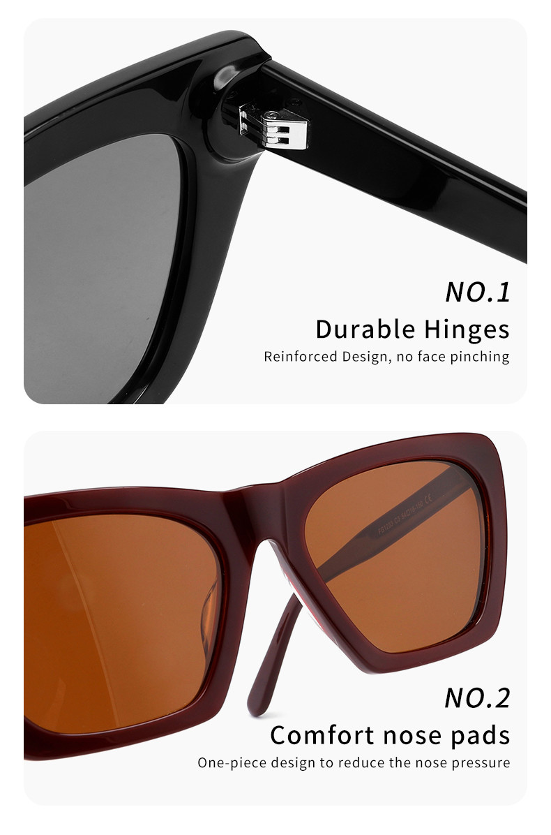 Cat Eye sun blocking sunglasses Vintage Narrow Square Eyeglasses Acetate Frame 54mm