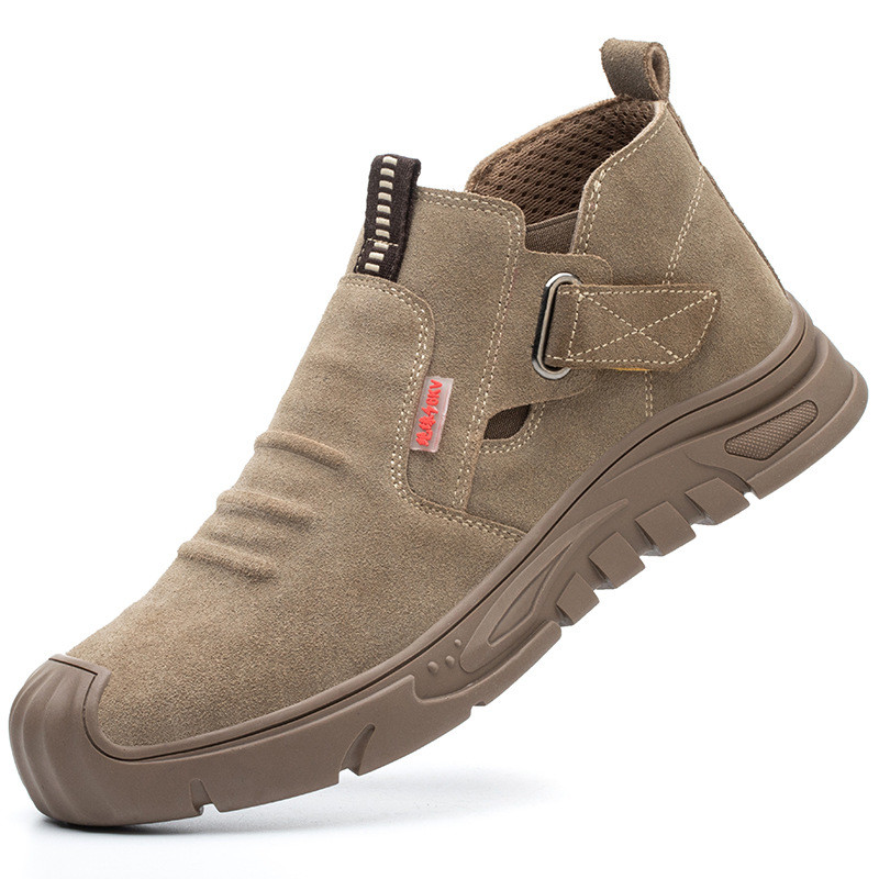 Cowhide Anti Scald Safety Shoes, Steel Toe Wear Resistant Work Shoes