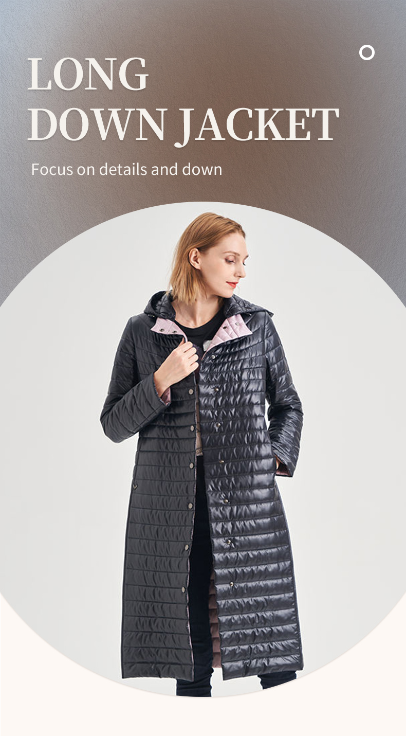 Hot Sale Best Quality FODARLLOY New winter women's cotton-padded jacket mid-length slim down padded jacket