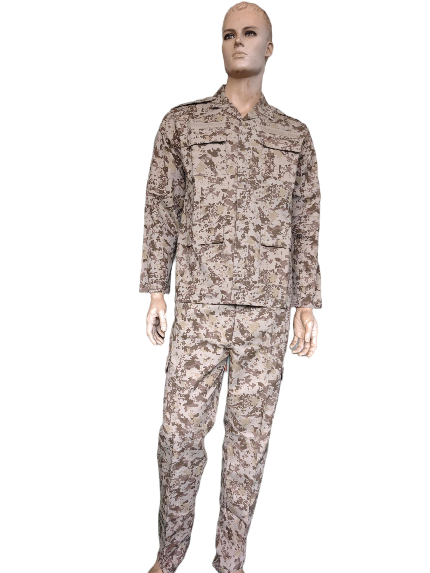 Desert Digital Camo BDU-Style Training Uniform Button System