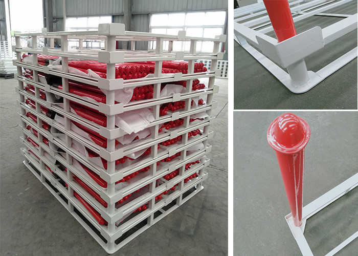 Storage Portable Stacking Racks Stackable Warehouse Racks Circular Steel Tube Post