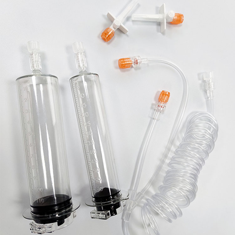 65/115ml Disposable Sterile CT Injector Syringe High Pressure Angiographic Syringe for Medrad Solaris & Spectris