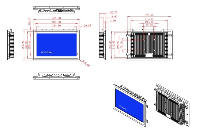 15.6-Inch Embedded Display for Factory Monitoring and Equipment Control