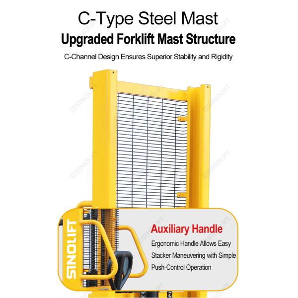SFH22AG Manual Hydraulic Stacker with Adjustable Straddle Legs