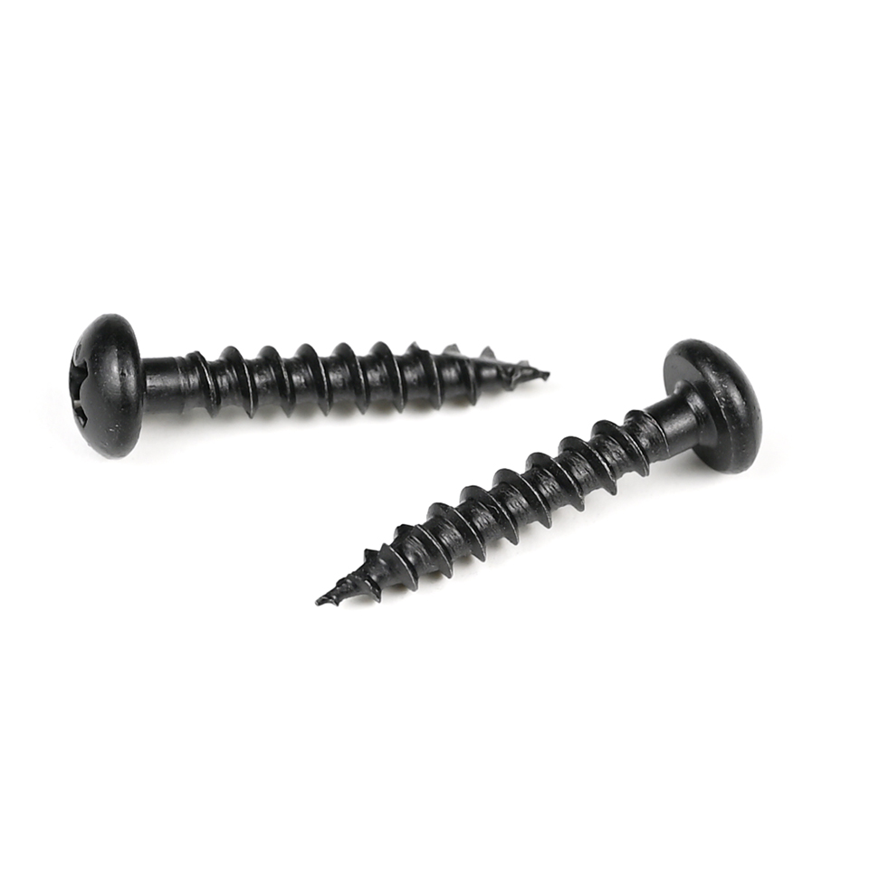 Electrical Appliances 16mm Black Round Phillips Chipboard Screw with Harden Design