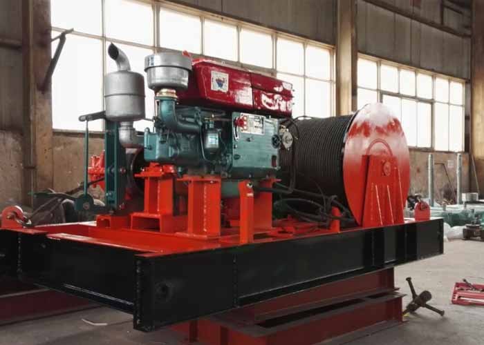 factory sales custom heavy duty cable pulling diesel power engine driven winch