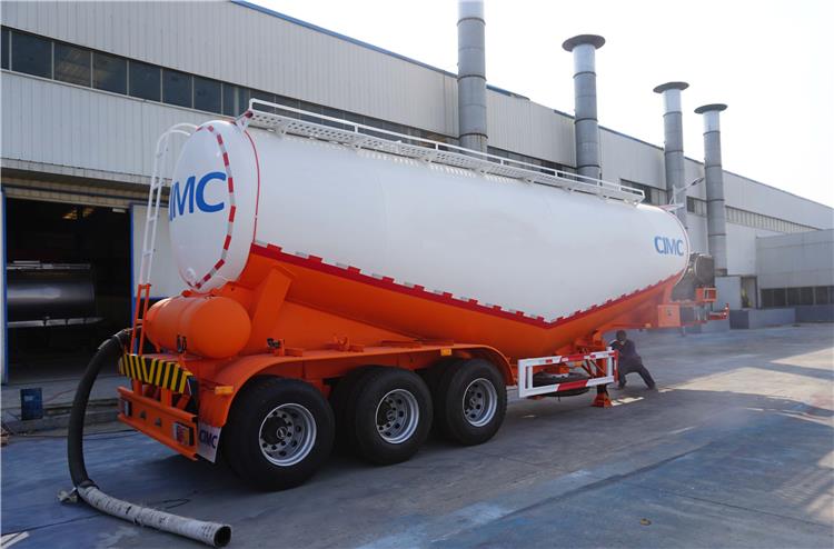 3 Axle Bulk Cement Tanker Semi Trailer for Sale-CIMC Manufacturer