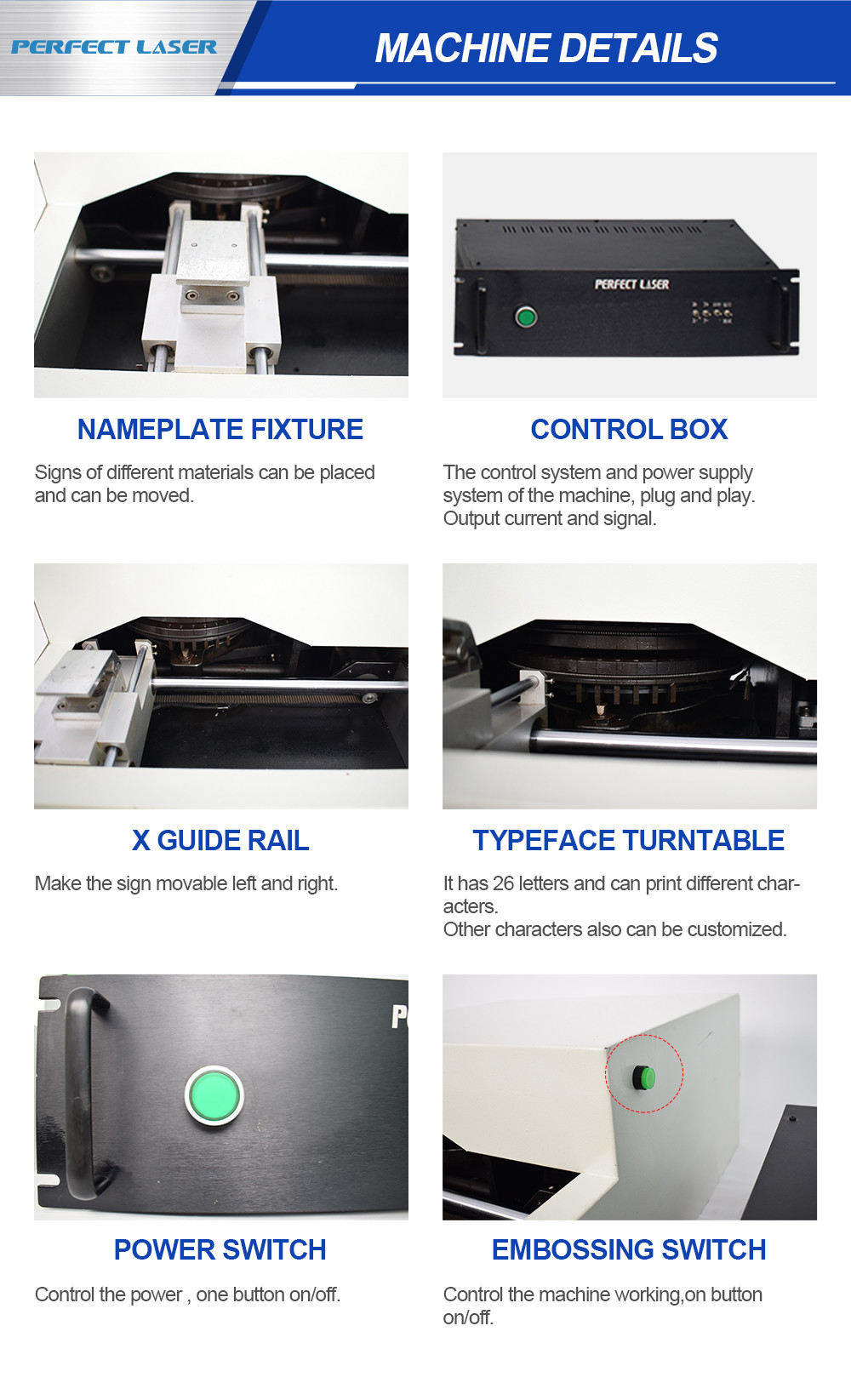 Portable Automatic Nameplate Embossing Machine For Metal SS Iron Zinc Alloy Brass Aluminum
