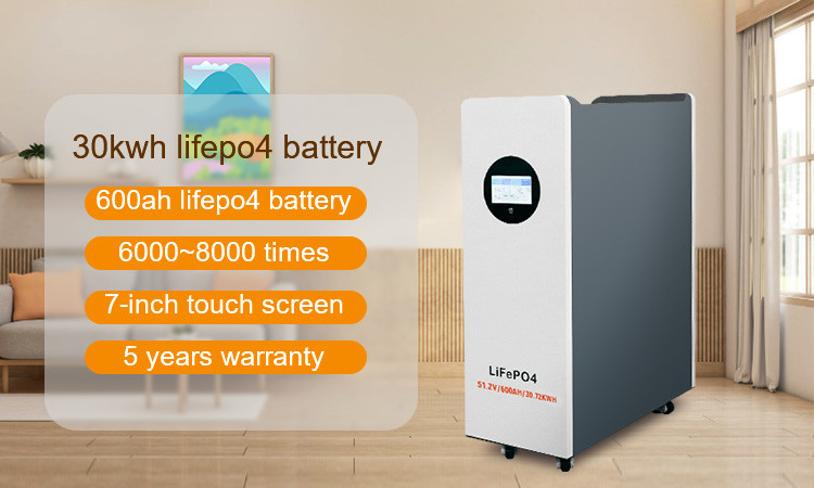 Home Energy Storage 51.2v 30kwh Lithium Battery 600ah 48V Solar Battery Pack Lifepo4