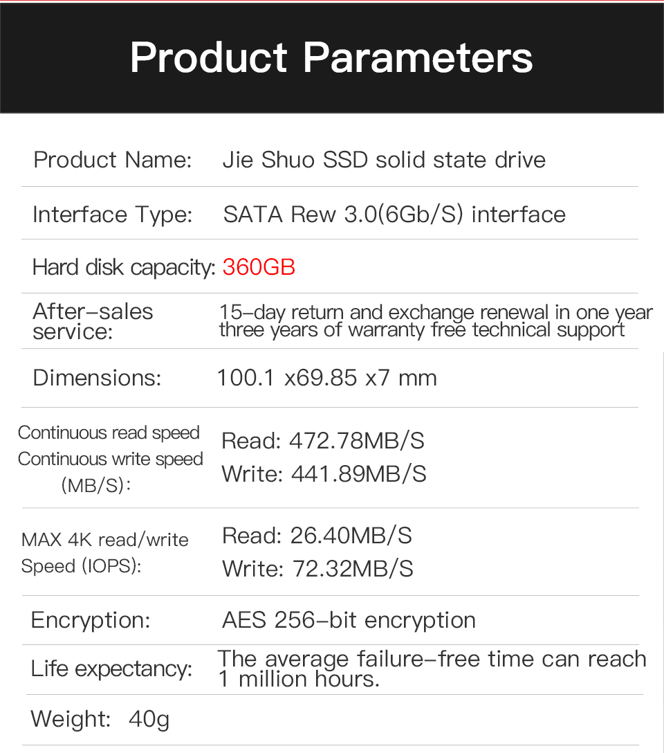 Anti Seismic 360GB Solid State Hard Drive 2.5" SSD Hard Drive For Laptop