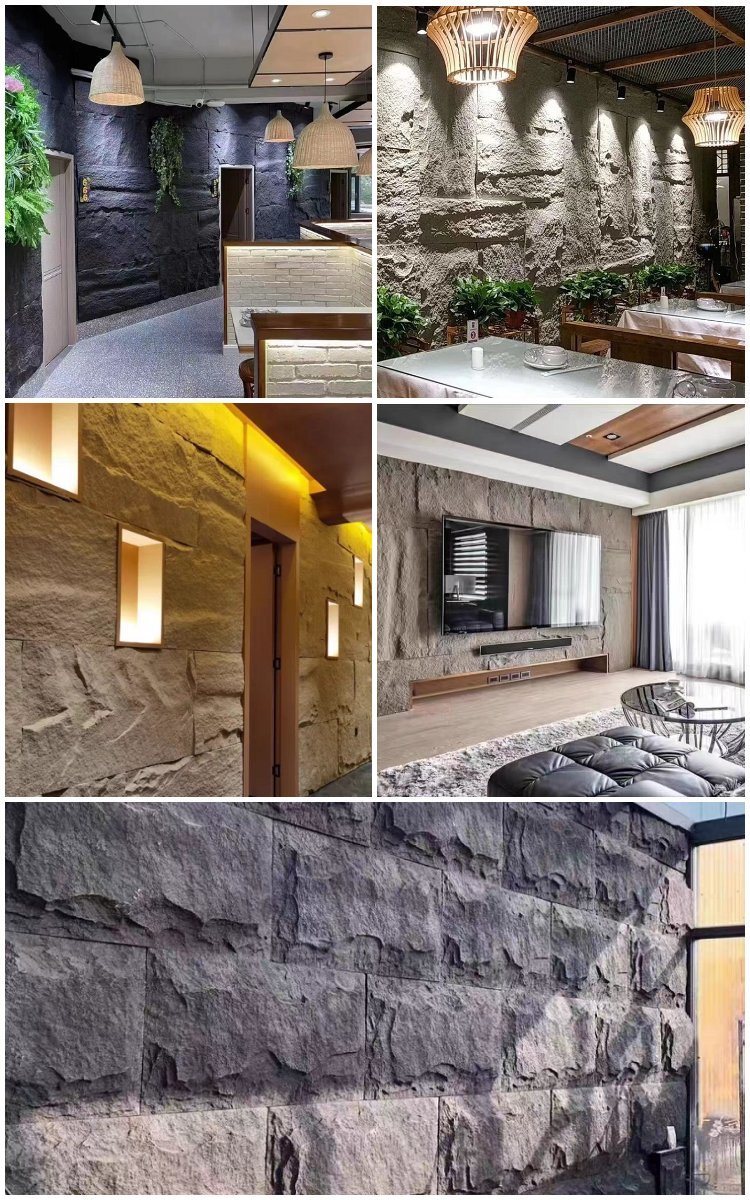 1200X600X30mm/50mm/60mm Polyurethane Artificial PU Stone Wall Panel