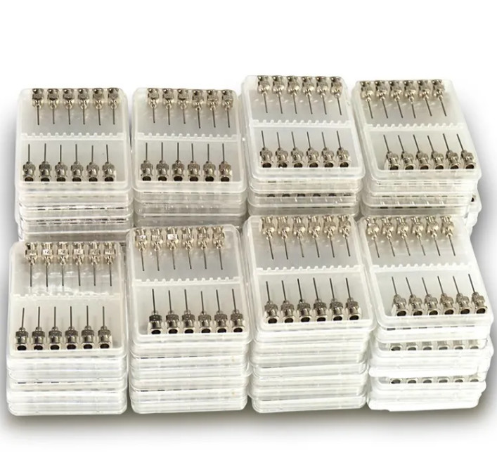 Silver Stainless Steel Dispensing Needle Blunt Tip Portable Antiwear