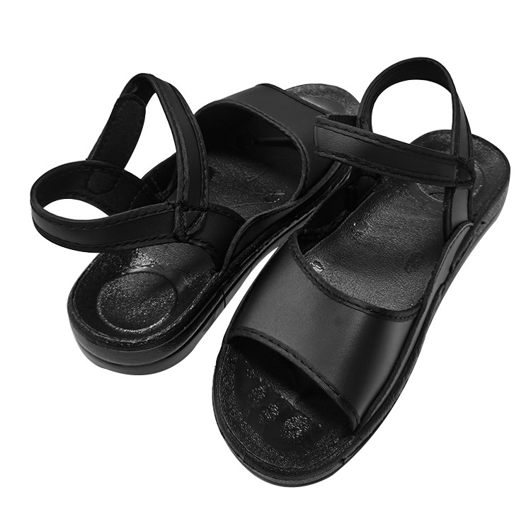 Waterproof Anti Slip ESD PU Leather Sandals For Cleanroom