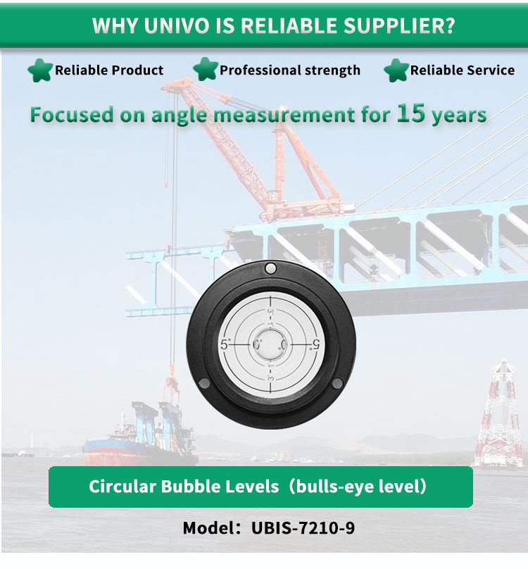 High- UNIVO Aluminum Angle Slope Level Indicator for Precision Circular Bubble Levels