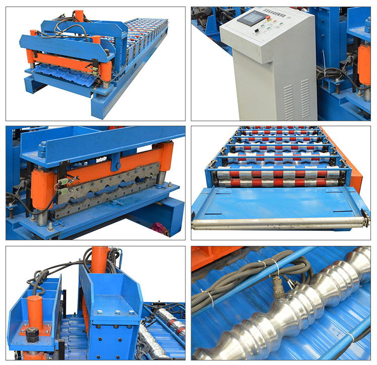 Roll forming machinery for ibr and corrugated roof sheet , roofing glazed step tiles roll forming machine