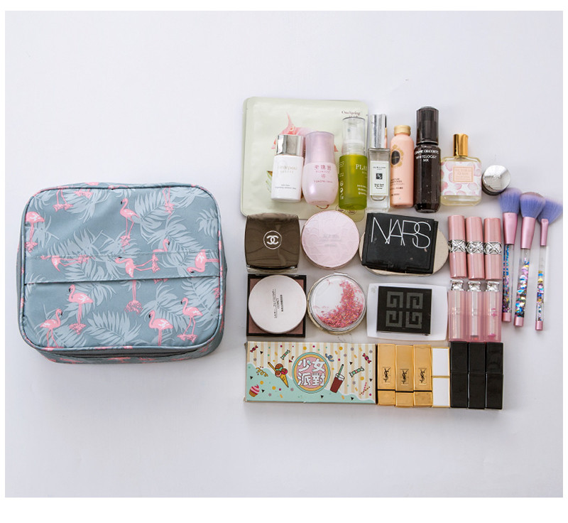 Large Capacity Cute Cartoon Waterproof Polyester Makeup Organizer Bag
