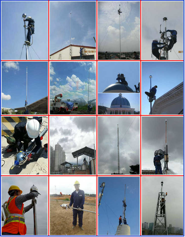 Overseas Certified Ese Lightning Conductor TSTLP ESE types On Building