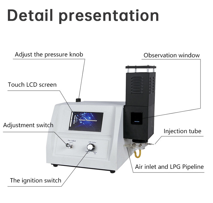 Stability Automatic FP6430 K Na Li Digital Flame Photometer