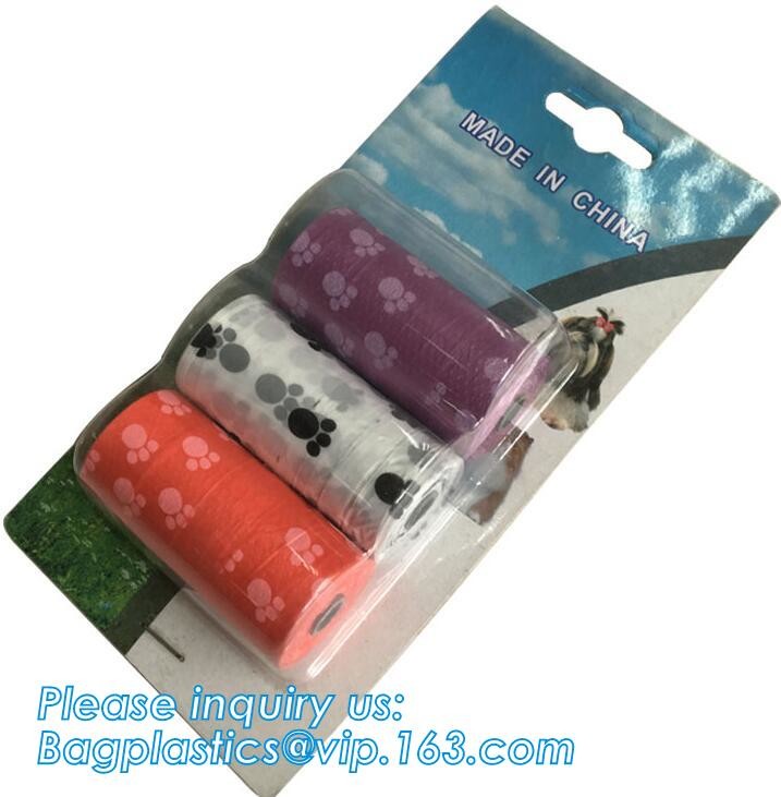 High Quality Eco-friendly Degradable Fashion With Printing Doggy Pet Dog Waste Poop Bags, Eco friendly pet dog waste poo