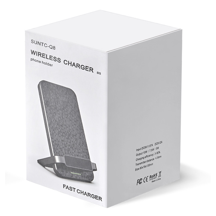 Multifunctional Qi 10w Fast Wireless Charging Stand PC ABS Material