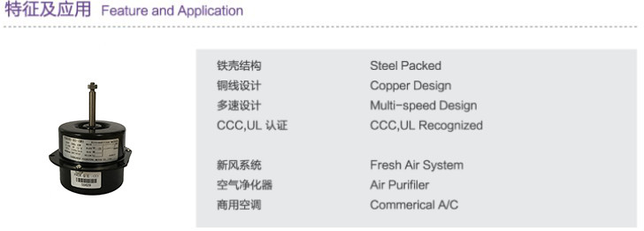 IP21 1150RPM Single Phase Fan Motor For Air Cooler \ HVAC Fan Motor for Air Conditioning Parts