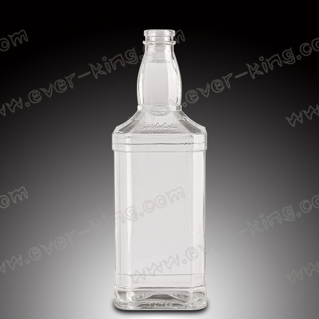Transparent 750 ML Luxury Liquors Tequila Glass Bottle