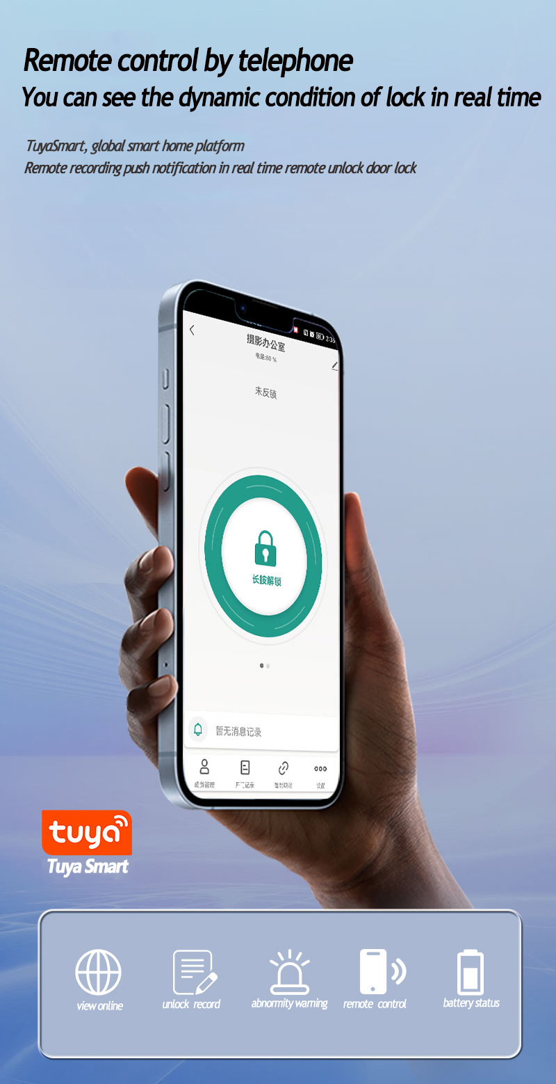 3D Face Intelligent Door Lock S666 With Intercom Luxury Door Lock
