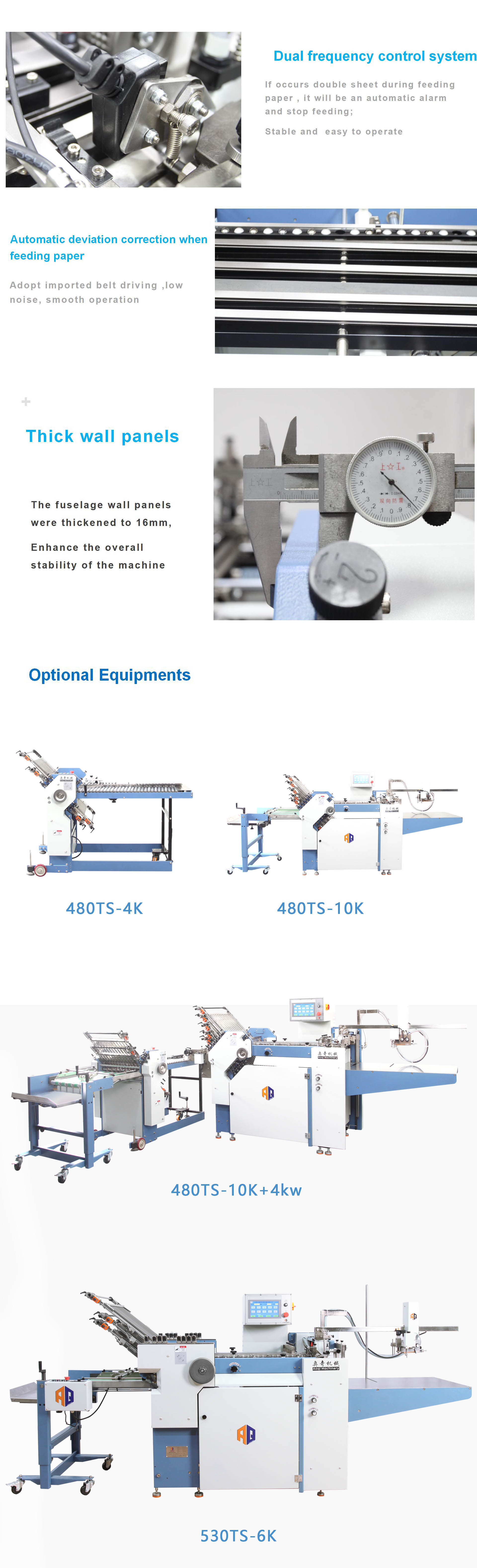 600mm Width Large Format Paper Folding Machine Belt Driving Type