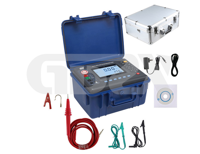 ZX2677E Portable 10KV Digital Insulation Resistance Tester Shockproof With LCD Display