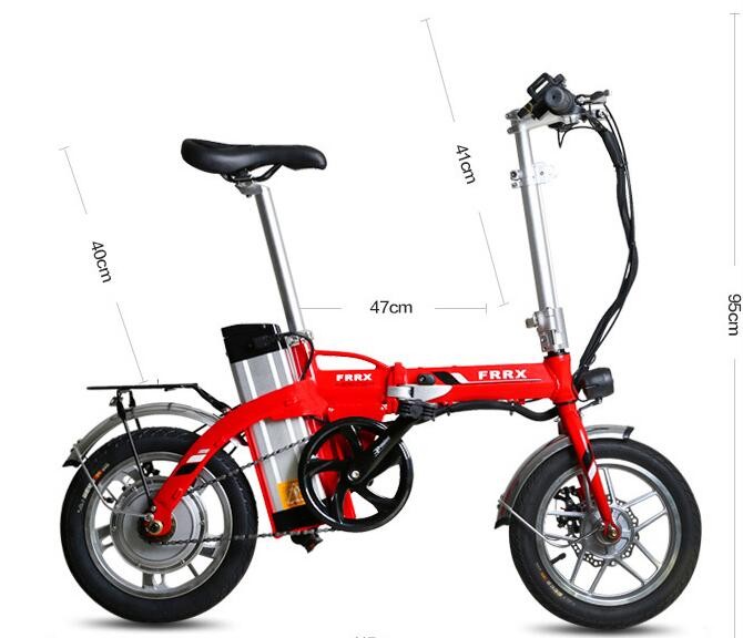 Max Speed 30km/H Small Electric Folding Bike 14 Inch With Battery Indicator