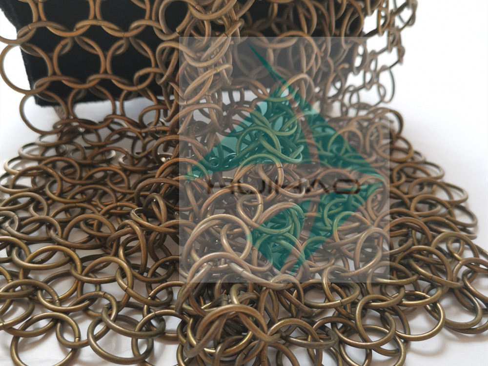 Backdrops Decoration Chain Mail Weave Stainless Steel Ring Mesh Drapery For Room Partitions Curtain