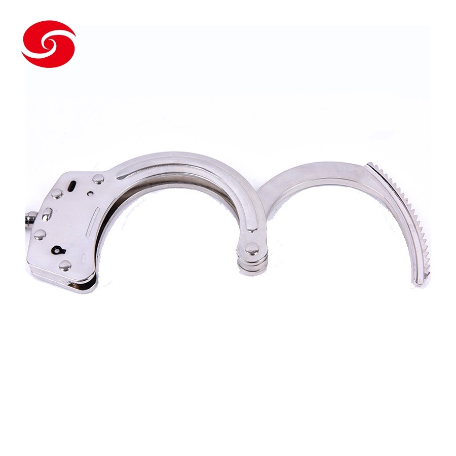 Police Riot Control Nickel Plating Stainless Carbon Steel Handcuff