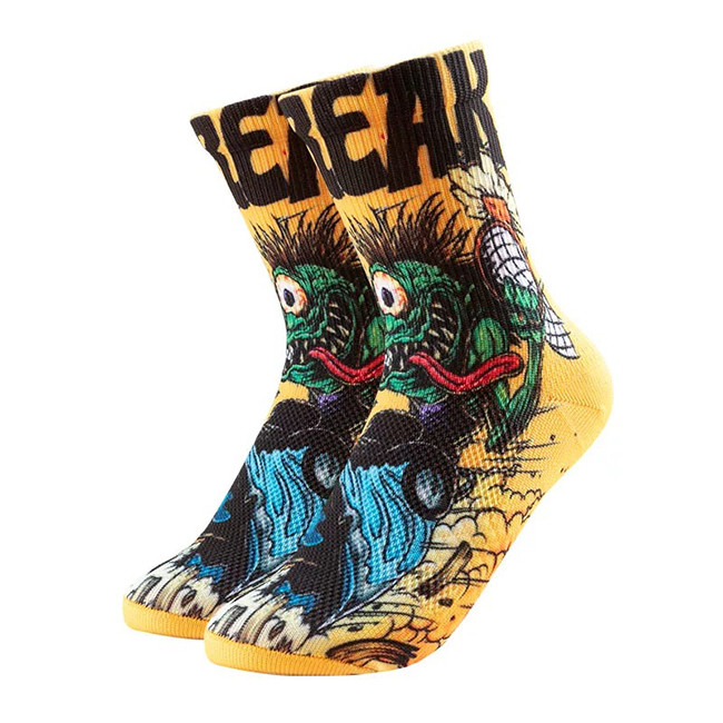 Custom Logo Sublimation Printed Socks Polyester 3D Printed Socks