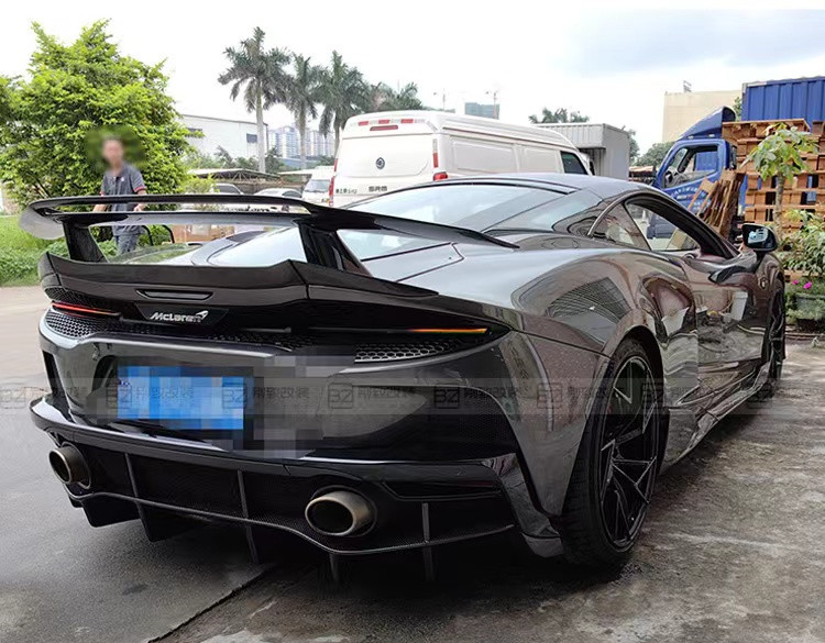 Plastic Black McLaren GT Body Kit Bumper Spoiler Side Skirt Hood