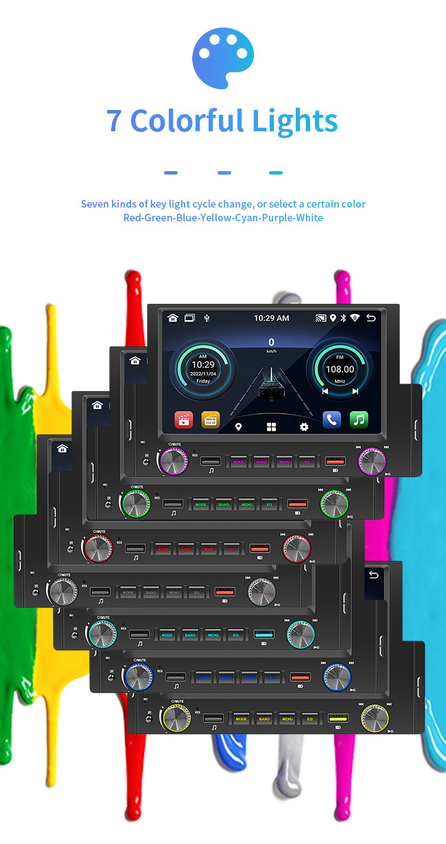 6.2 Inch Car MP5 Music Player Bluetooth Android Car Seat Tablet Mount