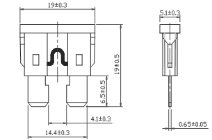 UL Certified DC32V 20A Automotive Blade Fuse Low Voltage Fuse made in China