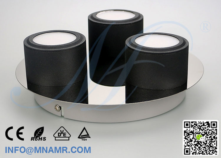 3 Heads 15W Round Ceiling Lights LED Ceiling Lamps 110Volt 120Volt 130Volt 220Volt 230Volt 240Volt