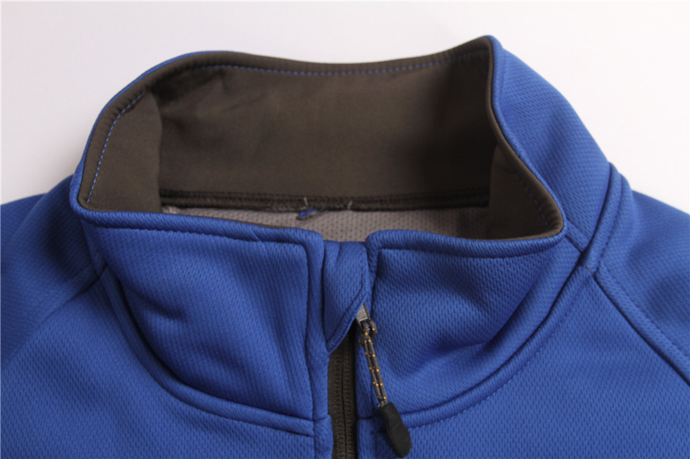 Navy Color Mens Womens 100% Polyester Hooded Softshell Jacket