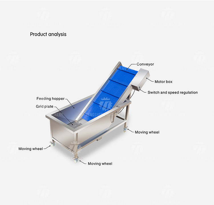 380V 0.375KW Stainless steel lifting conveyor food fruit and vegetable conveyor net belt lifting conveyor