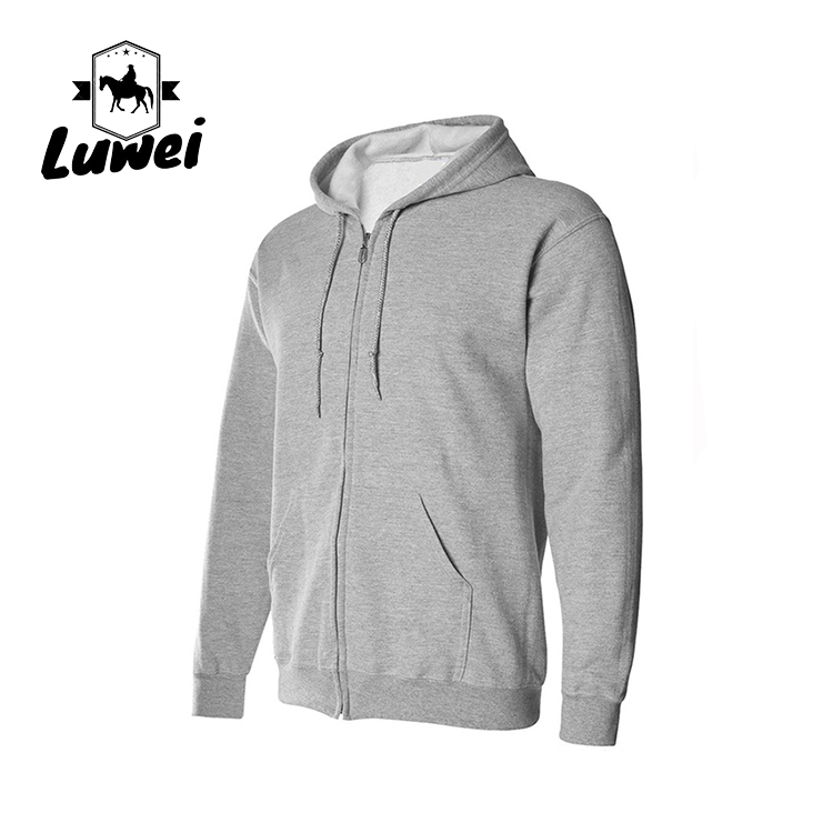 Oversized Bluzy Blank Zip 50%Polyester 50% Cotton Embroidered Slim Fit Moletons Thin Washed String Hoodies Sweatshirts
