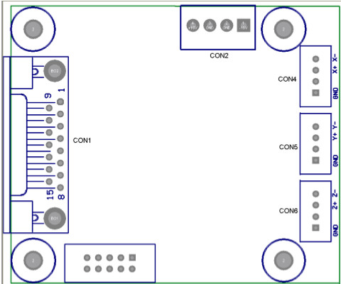 5V3 Axis Adapter Board / Digital To Analog Board Supports 3 Routes Outputs , CE Approved