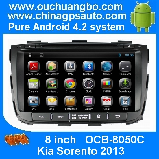 Ouchuangbo Pure Android 4.2 Auto DVD GPS Navi for Kia Sorento 2013 3G Wifi 1.6GHz Radio Player OCB-8050C